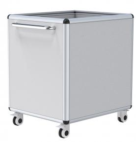 Library mobile book box all-aluminum alloy quick and convenient time-saving and labor-saving four-wheel book storage collection cart