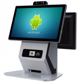 RFID smart service 15.6 inch Android desktop dual screen inquiry machine RFID self-service induction dual screen touch inquiry machine