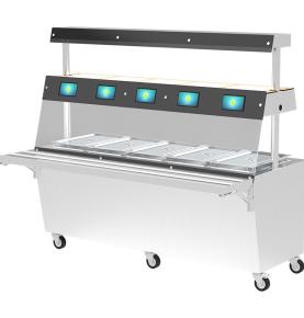 RFID smart catering commercial insulation cabinet heating intelligent temperature control adjustment electric heating fast food truck food insulation table