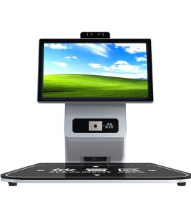 Smart canteen vertical single screen dining table RFID Self-service Checkout self-service induction settlement dining machine