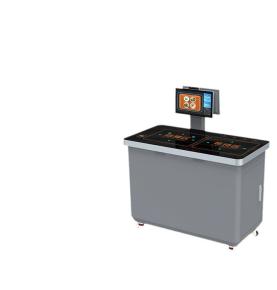 RFID smart dining table dual screen touch dining table AI recognition face recognition fast induction weighing settlement dining table