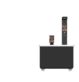 RFID smart catering vertical dining table AI analysis face recognition fast induction weighing settlement scanning AI settlement dining machine