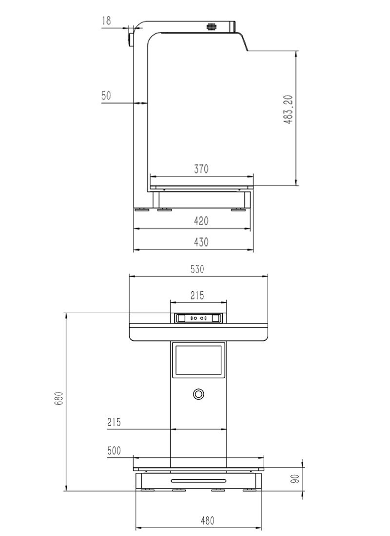 Smart catering AI analysis face recognition settlement equipment intelligent weighing self-service code scanning settlement desktop smart scale