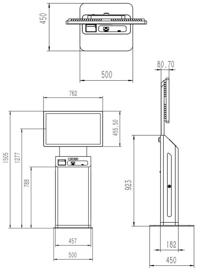RFID intelligent service inquiry terminal 32-inch horizontal screen check-in machine card swiping induction scanning code printing self-service inquiry all-in-one machine