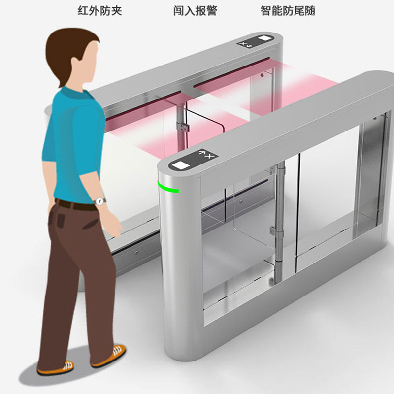 Smart Gym Access Control Swing Barrier Gate | Face Recognition & RFID Turnstile